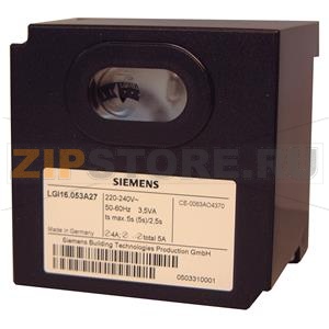 LGI16.053A27 - Автомат горения (газ/жидкотопливный), для непрерывной работы горелок, AC220 ... 240В Siemens LGI16.053A27 