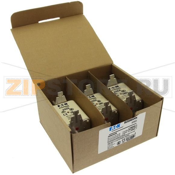 Предохранитель, 250 A, AC 500 В, 120 кА, NH03, gL/gG, IEC Eaton NH FUSE 250A 500V GG/GL SIZE 03 