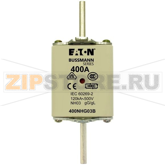 Предохранитель, 250 A, AC 500 В, 120 кА, NH03, gL/gG, IEC Eaton NH FUSE 250A 500V GG/GL SIZE 03 