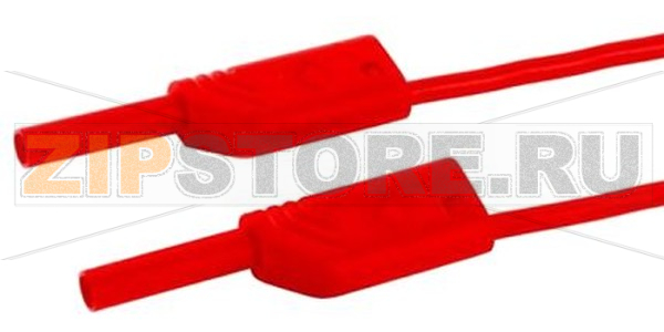 Провод тестовый 0.25 м, 10 A, 1000 В/AC/DC, красный Hirschmann 975694701 