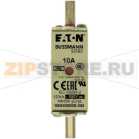 Предохранитель, 10 A, AC 690 В, 120 кА, NH000, gL/gG, IEC Eaton NH FUSE 10AMP 690V SIZE 000 GG MGL