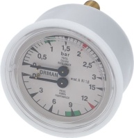 ROUND MANOMETER DOUBLE SCALE