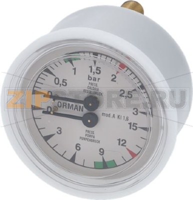 ROUND MANOMETER DOUBLE SCALE 