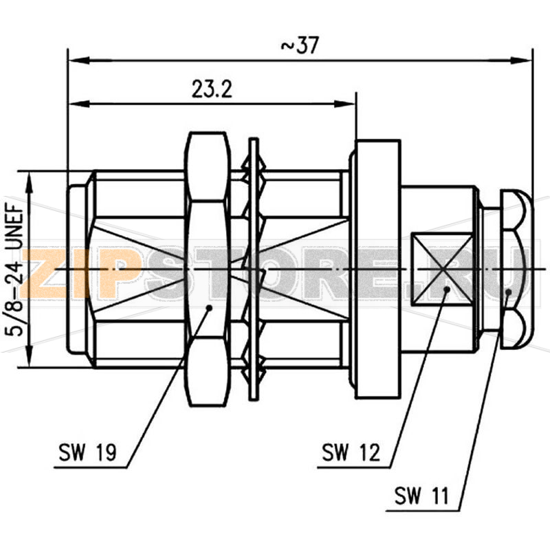 Разъем N, 50 Ом, 1 шт Telegärtner J01021H1171 
