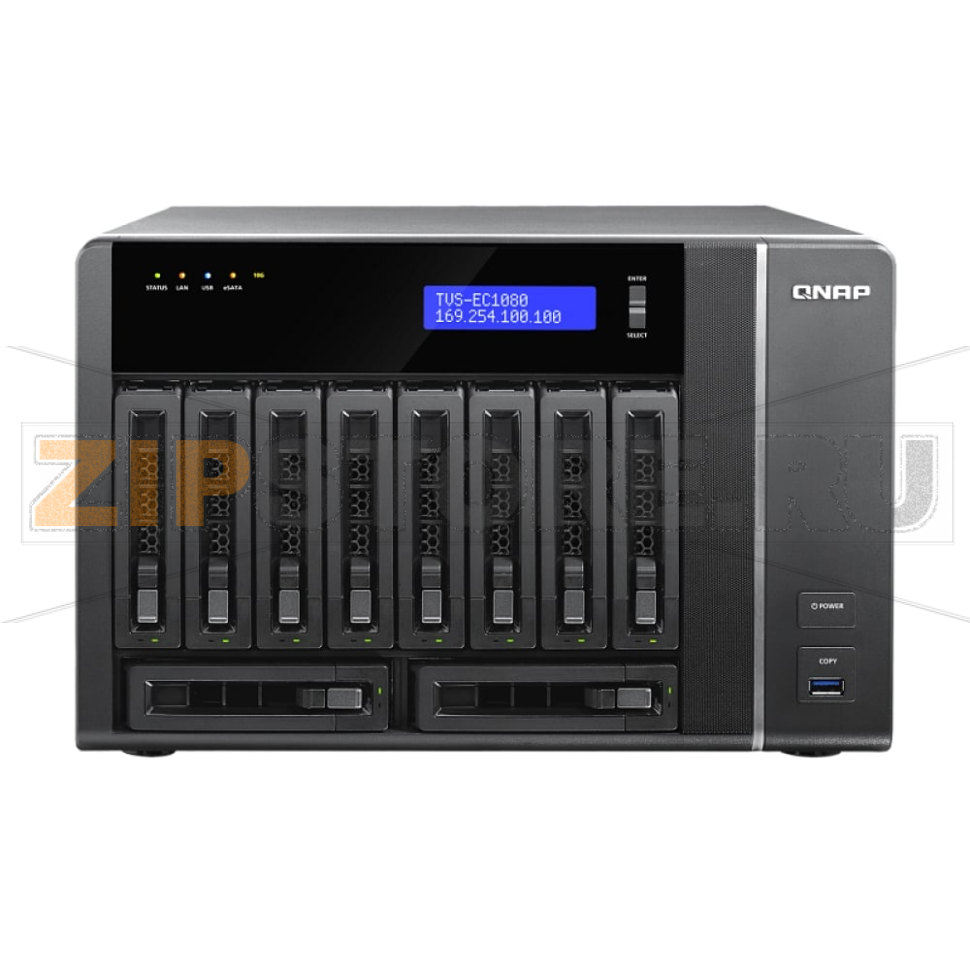Накопитель сетевой QNAP TVS-EC1080 
