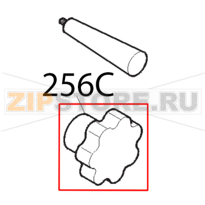 Manopola prig. aff M8, 6 lob grigia Sirman Mirra 300 Manopola prig. aff M8, 6 lob grigia Sirman Mirra 300Запчасть на деталировке под номером: 256C