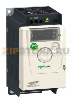 Преобразователь частоты 0.75 кВт, 240 В, 1 фаза Schneider Electric ATV12P075M2 