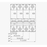 Выключатель нагрузки 100 А, 3 полюса CNC Electric A050017