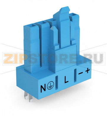 Розетка для печатных плат; прямые; 5-пол.; Код. I; синие Wago 890-3105 Protected against mismating and maintenance-freePush-in CAGE CLAMP® spring pressure connection technology allows solid conductors to be simply pushed into a unit.Low profile with 4.4 mm pole spacing...