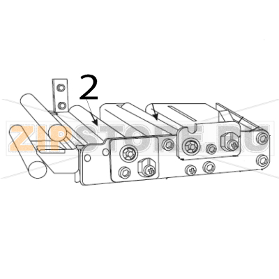 Kit peel roller RH and LH Zebra 110PAX4 Kit peel roller RH and LH Zebra 110PAX4Запчасть на деталировке под номером: 2