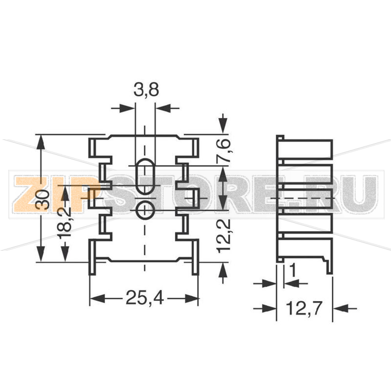 Радиатор мини 15 K/Вт, 34х12.7х25.4 мм, для SOT 32/ТО 220 Fischer Elektronik FK 216/SA-CB 