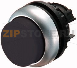 Головка кнопки выступающая без фиксации, черная Eaton M22-DH-S 