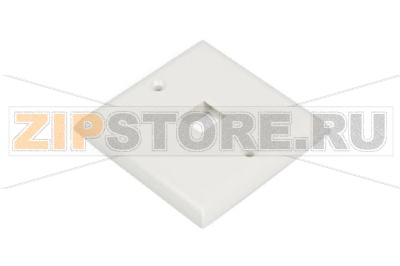 Hyperline FP-E-1-WH Лицевая панель 86х86мм для 1-й вставки типа Keystone Jack, европейский стандарт 