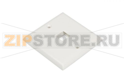 Hyperline FP-E-1-WH Лицевая панель 86х86мм для 1-й вставки типа Keystone Jack, европейский стандарт 
