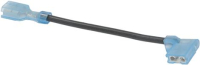 WIRE, JUMPER, 16AWG, BLK, 4IN L, 0.25IN