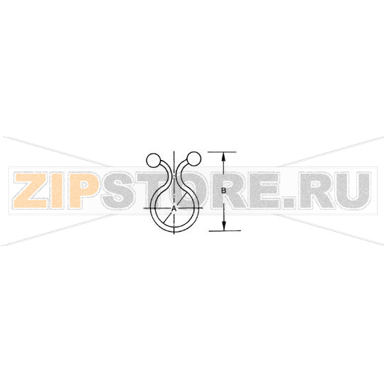 кабельный зажим, внутренний диаметр 22мм, 100 шт 