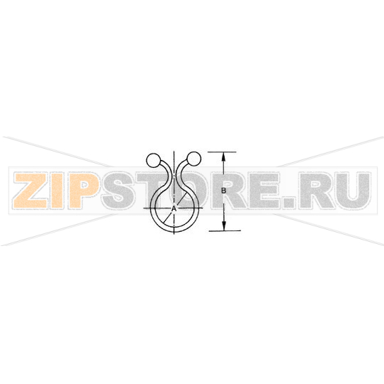 кабельный зажим, внутренний диаметр 22мм, 100 шт 