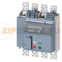 fixed-mounted molded case circuit breaker frame 1600; with RTC and 4AUX trip alarm switch S24; Icu "M" Icu=55kA @ 415V, 4-pole, right ETU360, LSIG, In=800A rotary coding switch Ir=320...800A Isd=1...10xIn, Ii=1.5...15xIn N conductor protec. adjustable OFF