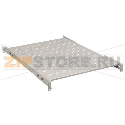 ITK 19&quot; усиленная стационарная полка глубиной 400мм, стат. нагрузка до 200кг, серая 
