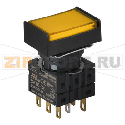 Выключатель кнопочный, Ø отверстия: 16 мм Autonics S16PRT-H3Y2C24 