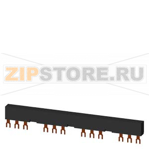 3-фазная шинка, модульное расстояние 63 mm, для 4 автоматических выключателей + аксессуары Siemens 3RV1915-3CB 