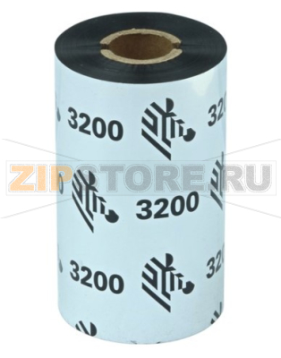 Риббон 3200 Wax/Resin Black 56.9 мм/ 74 м для Zebra TLP 2824 Термотрансферная лента красящая (риббон) 3200 Wax/Resin Black 56.9 мм/ 74 м для термотрансферных принтеров Zebra TLP 2824Каталожный номер: 800132-102