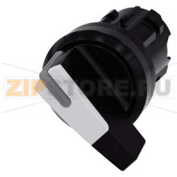 АКТУАТОР ПОВОРОТНОГО ПЕРЕКЛЮЧАТЕЛЯ С ВОЗМОЖНОСТЬЮ ПОДСВЕТКИ, 22MM, КРУГЛ., ПЛАСТИК, РУКОЯТКА ДЛИННАЯ ЧЁРНАЯ С БЕЛОЙ ВСТАВКОЙ, 2 КОММУТАЦИОННЫХ ПОЛОЖЕНИЯ: O-I, С ФИКСАЦИЕЙ, УГОЛ ПОВОРОТА РУКОЯТКИ 90 ГРАД.: 10:30Ч. /13:30Ч. Siemens 3SU1002-2CF60-0AA0