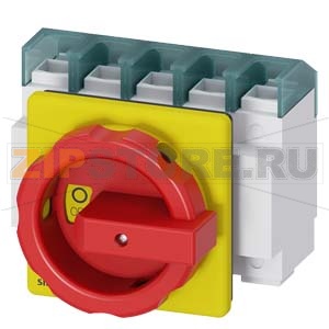 АВАРИЙНЫЙ ГЛАВНЫЙ КОНТРОЛЬНЫЙ ВЫКЛЮЧАТЕЛЬ IU=100, P/AC-23A AT 400V=37KW FRONT MOUNTING FOUR-HOLE MOUNTING ROTARY ACTUATOR RED/YELLOW 1 N-TERMINAL + 1 PE-TERMINAL *** SPECIAL VERSION *** ENTIRELY MOUNTED Siemens 3LD2704-2TC53 