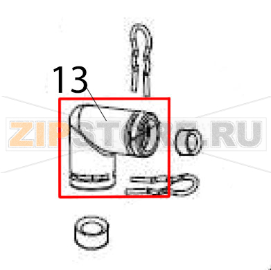 Right-angle connector Hurakan HKN-ME717 Right-angle connector Hurakan HKN-ME717Запчасть на деталировке под номером: 13