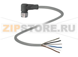 Кабель датчика-исполнительного устройства Cable socket, shielded V15-W-10M-PUR-ABG Pepperl+Fuchs Описание оборудованияFemale cordset, M12, 5-pin, shielded, PUR cable