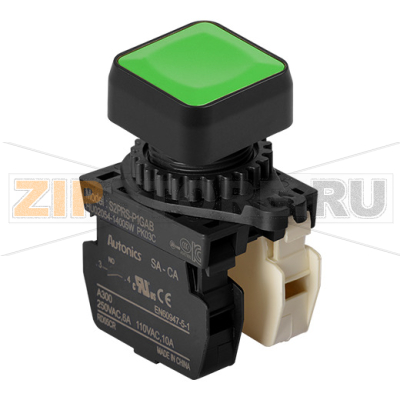 Выключатель кнопочный, Ø отверстия: 22/25 мм Autonics S2PRS-P1GAB 