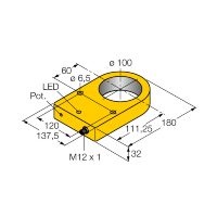 Датчик индуктивный Turck NI100R-S32XL-VP44X-H1141