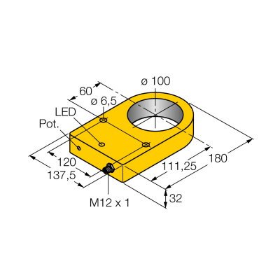 Датчик индуктивный Turck NI100R-S32XL-VP44X-H1141 