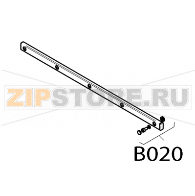 Guide rail for disappearing door with fixing a Convotherm OES 6.10 Guide rail for disappearing door with fixing a Convotherm OES 6.10Запчасть на деталировке под номером: B020