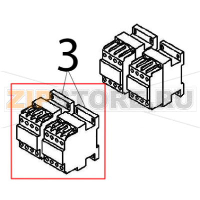 Relay BF09 230 V, 50/60 Hz, 25(9) A Angelo Po FX61E1 Relay BF09 230 V, 50/60 Hz, 25(9) A Angelo Po FX61E1Запчасть на деталировке под номером: 3
