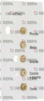 NAT. GAS INJECTORS 5MB ITALGAS KIT 5 PCS 