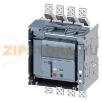 withdrawable non-automatic air circuit breakers with guide frame and PSS 4-pole, frame size 0, IEC N conductor on the left In=1250A to 690V, 50/60Hz ac Icu=55kA at 415V Icu=50kA at 500V Icu=42kA at 690V without electronic trip units with rtc and 4Aux aux