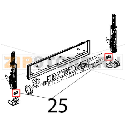 Guarnizione vetro interno Unox XVC 104 Guarnizione vetro interno Unox XVC 104Запчасть на деталировке под номером: 25