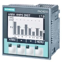 Многофункциональное измерительное устройство SENTRON PAC4200, с ЖК дисплеем, размер панели 96x96 мм, напряжение питания 95…240 В/АС, 110…340 В/DC, измерительные входы Ue макс. 3 AC 690/400 В, Ie /1 A или /5 A Siemens 7KM4212-0BA00-3AA0