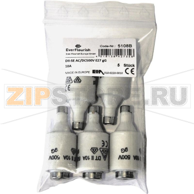 Предохранитель Diazed DII, 20 А, 500 В, 5 шт GAO 5110B 