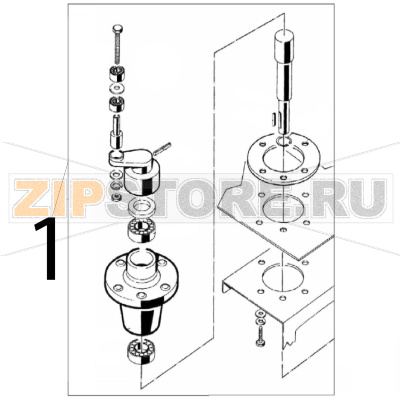 Towing gear Angelo Po C165D Towing gear Angelo Po C165DЗапчасть на деталировке под номером: 1