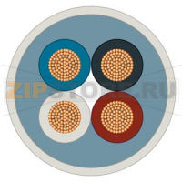 Robust Energy Cable, 4-core power line, stranded wires 4x 1.0 mm2 Delivery unit: max. 1000 m, minimum order 20 m Sold by the meter Siemens 6XV1801-2A