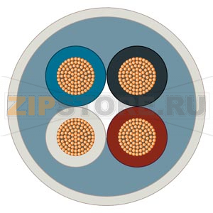 Robust Energy Cable, 4-core power line, stranded wires 4x 1.0 mm2 Delivery unit: max. 1000 m, minimum order 20 m Sold by the meter Siemens 6XV1801-2A 