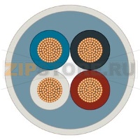 Robust Energy Cable, 4-core power line, stranded wires 4x 1.0 mm2 Delivery unit: max. 1000 m, minimum order 20 m Sold by the meter Siemens 6XV1801-2A