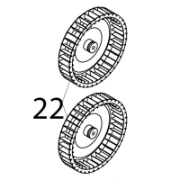 Ventola c/mozzo a doppia fresatura Tecnoeka KF 981 UD