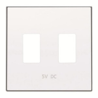 Накладка для 2хUSB зарядного устройства, альпийский белый ABB 2CLA858530A1101