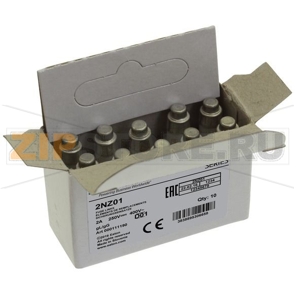 Предохранитель, 2 A, AC 400 В, 50 кА, D01, gL/gG, IEC с задержкой Eaton FUSE-D01 2A T GL/GG 400VAC 
