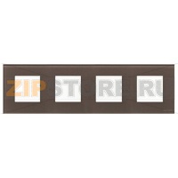 Рамка четырехместная, двухмодульная, стекло кофейное ABB 2CLA227400N3701