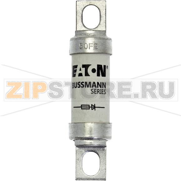 Предохранитель, 50 A, AC 690 В, DC 500 В, 200 кА, BS88, 19x77 мм, aR, BS Eaton 50A 690V AC TYPE T 