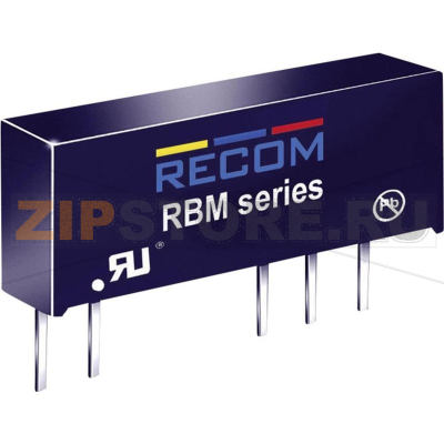 Преобразователь DC/DC, печатный монтаж, 12 В/DC, -12 В/DC, 41 mA Recom RBM-1212D 